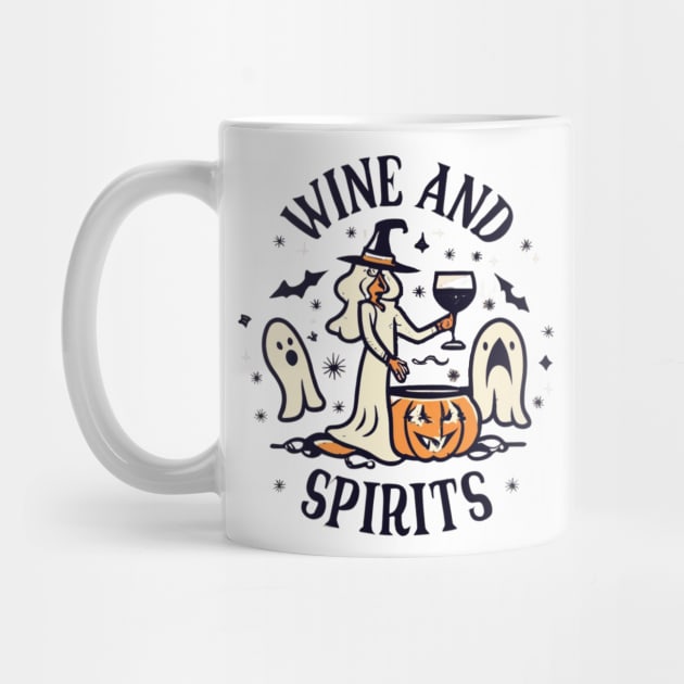 Wine and Spirits Witch with Pumpkin Cauldron by Afternoon Leisure